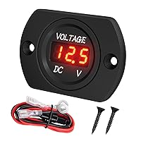 Vista 8 de DaierTek DC 12V 24V Display Automotriz Voltímetro de Reemplazo, Medidor de Voltaje Digital de 12 Voltios 24 Voltios 36 Voltios Impermeable Mini