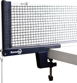 Sanung Portable Table Tennis Net & Post Set - International Standard Size, Easy Clamp for Indoor/Outdoor Training & Competition