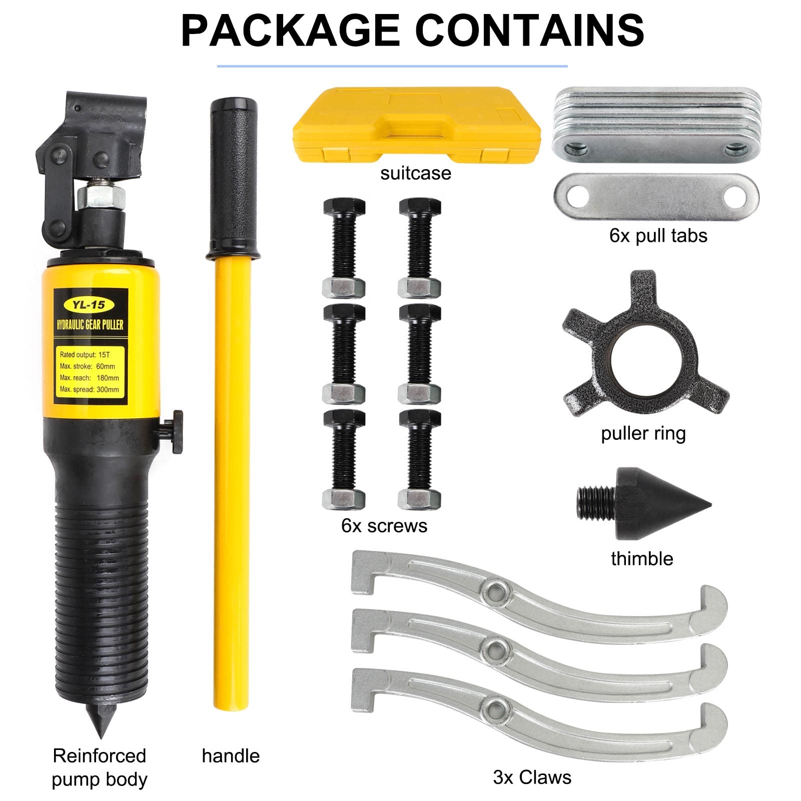 Buy AllRight 15 Ton Hydraulic Bearing Puller Removal Tool Set Universal