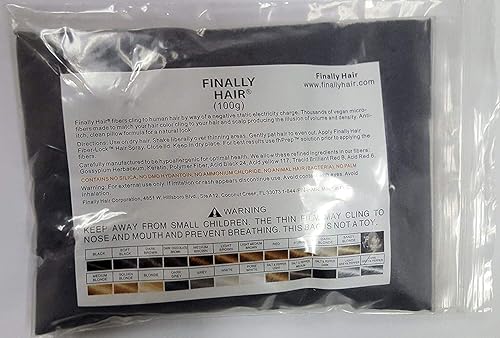 Miniatura 10 de Edificio de pelo fibras 100gramos Refill su botella existente Grado más alto por por último Hair Medium Sal  PimientaMarrón Oscuro De Fibra óptica