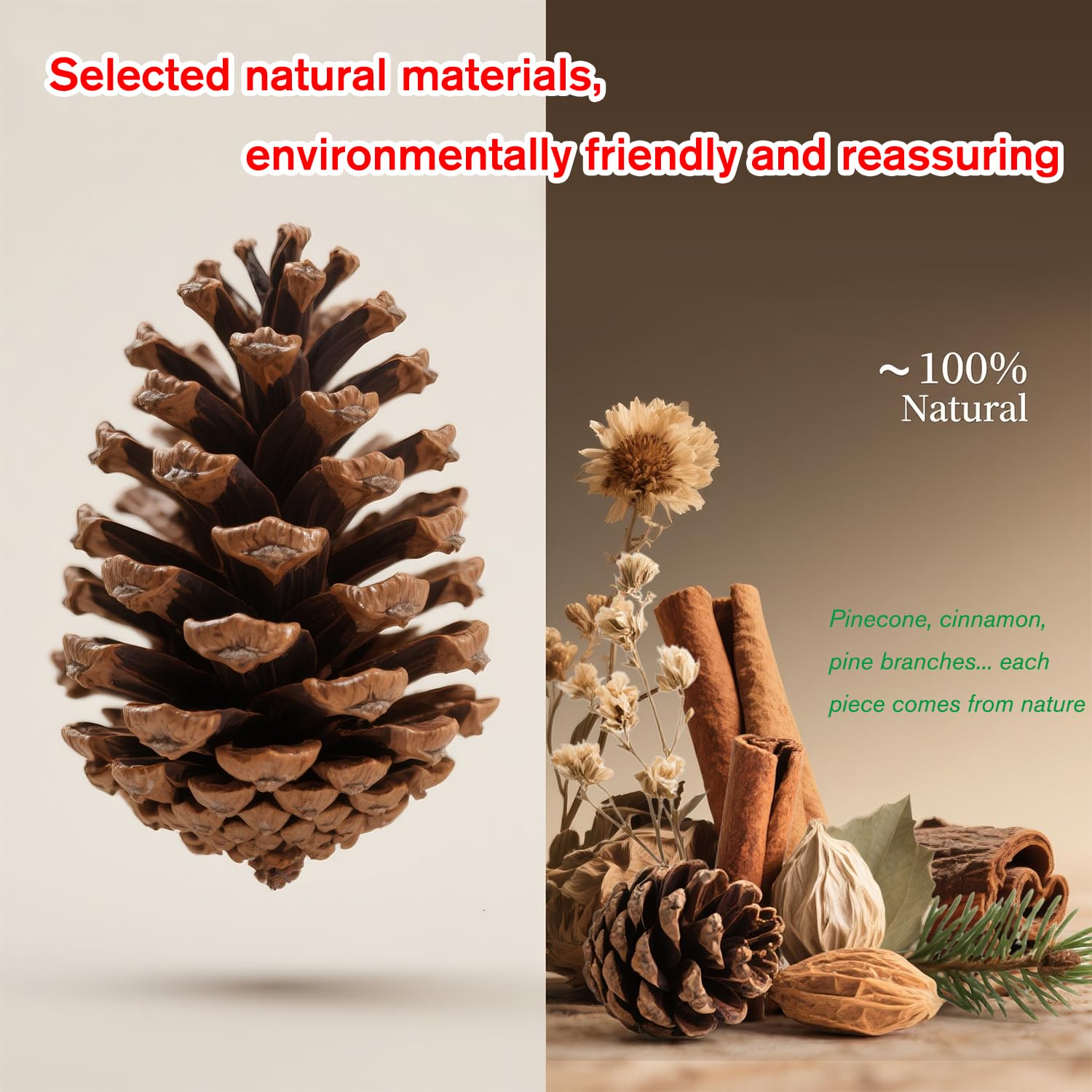 Prmape Decorazioni Corona Avvento, Potpourri Natalizio con Pigne Naturali Arance Essiccate Decorative, Cannella Stecche Decorative e 10M di Corda Per Natale Decorazione Ghirlanda Artigianato