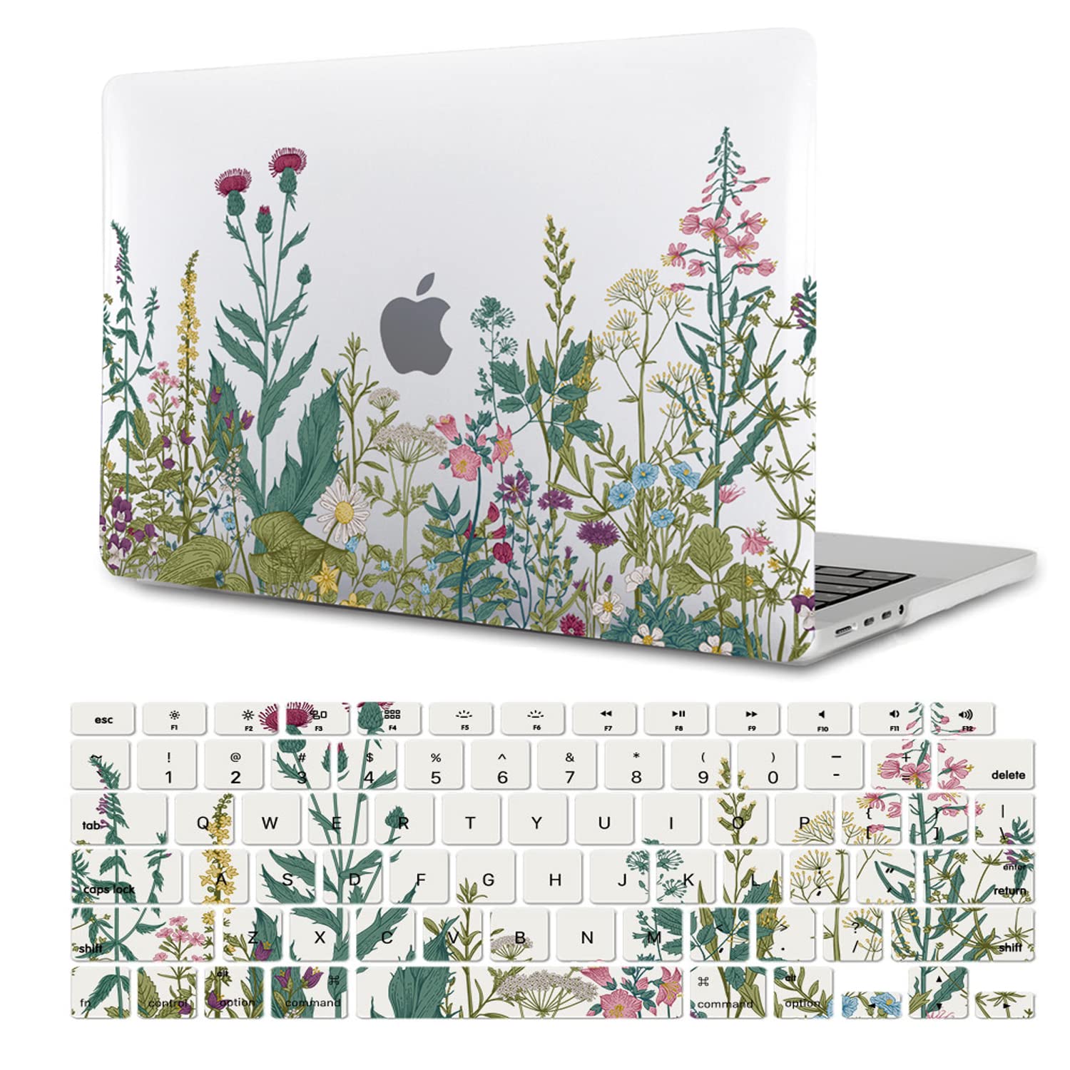 MacBook Air 11/11.6 Inch Case With Keyboard Cover & Screen Protector - Daisies Design For 2012-2015 Models