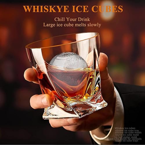 Miniatura 2 de Molde redondo para cubitos de hielo, 1.8 pulgadas x 8, molde para cubitos de hielo para whisky, bandeja circular para cubitos de hielo con tapa,