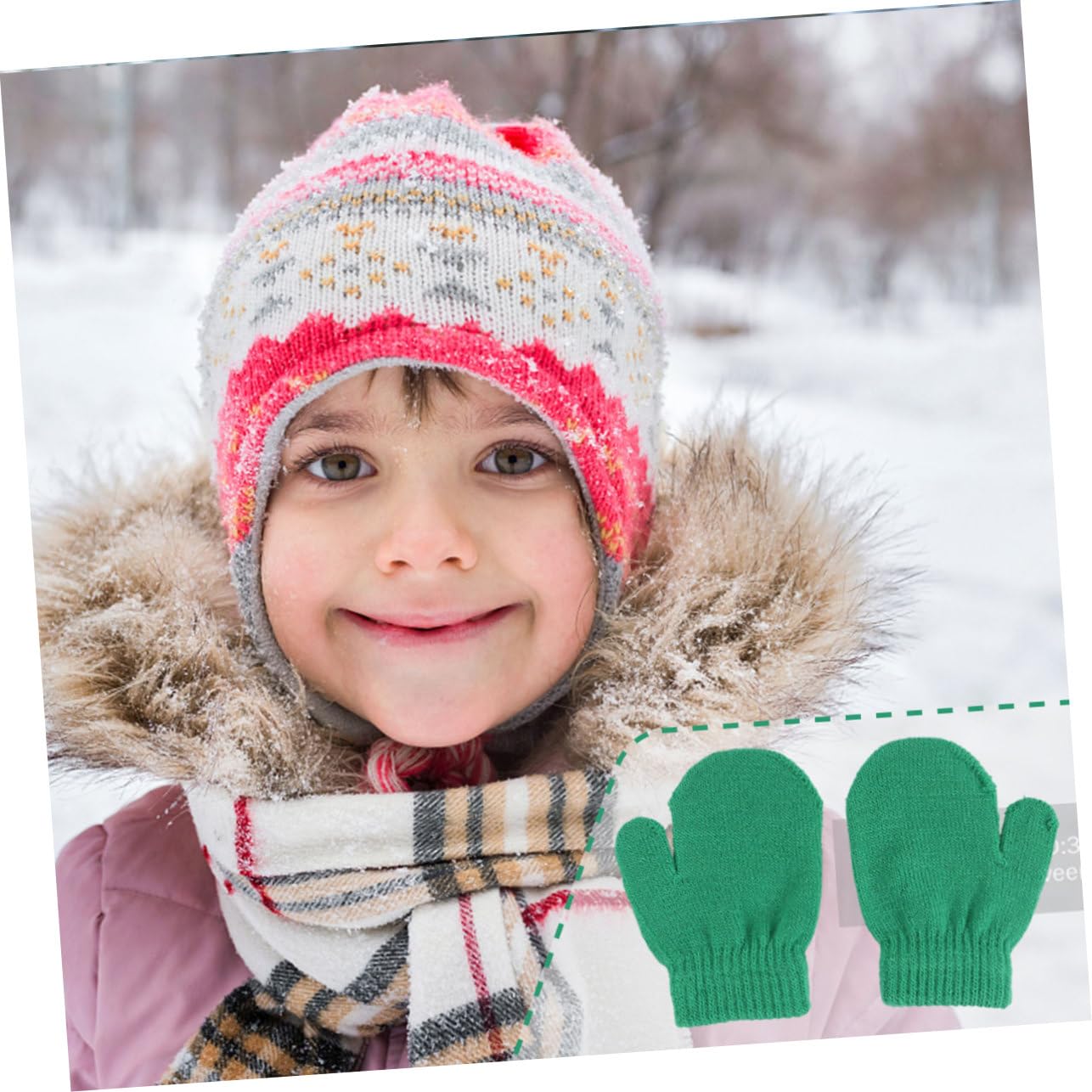 Toyvian Guantes De Punto Para Chicos De Punto Mitón Bebés Mitones Negro Empezar A Andar Pequeño Guantes Para Guantes Neutros Acrílico
