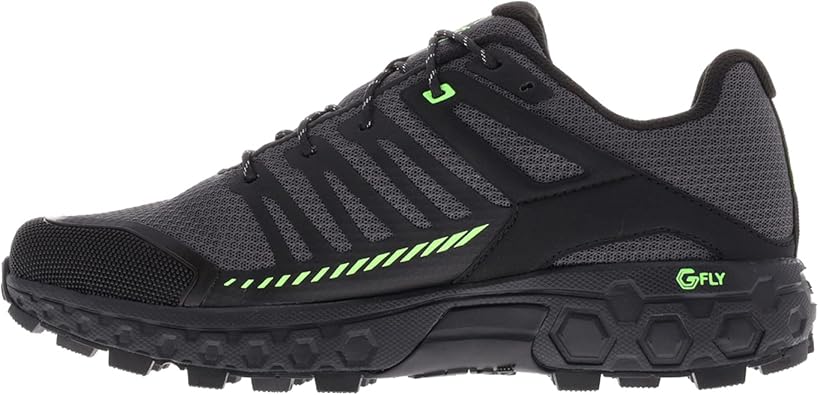 Inov-8 Mens Roclite Ultra G 320 Breathable Light Cushioned Foam On/Off Trail All-Terrain Training Running Shoes, Black/Green, 9