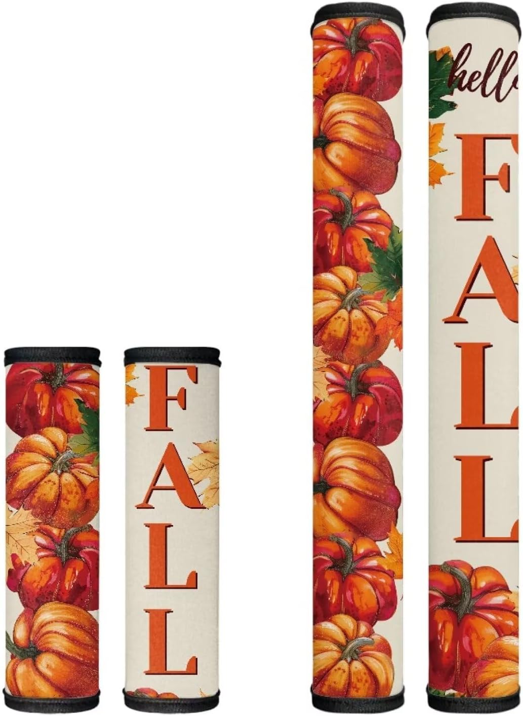 Fall Pumpkin Refrigerator Microwave Handle Covers 4 Pack Dustproof