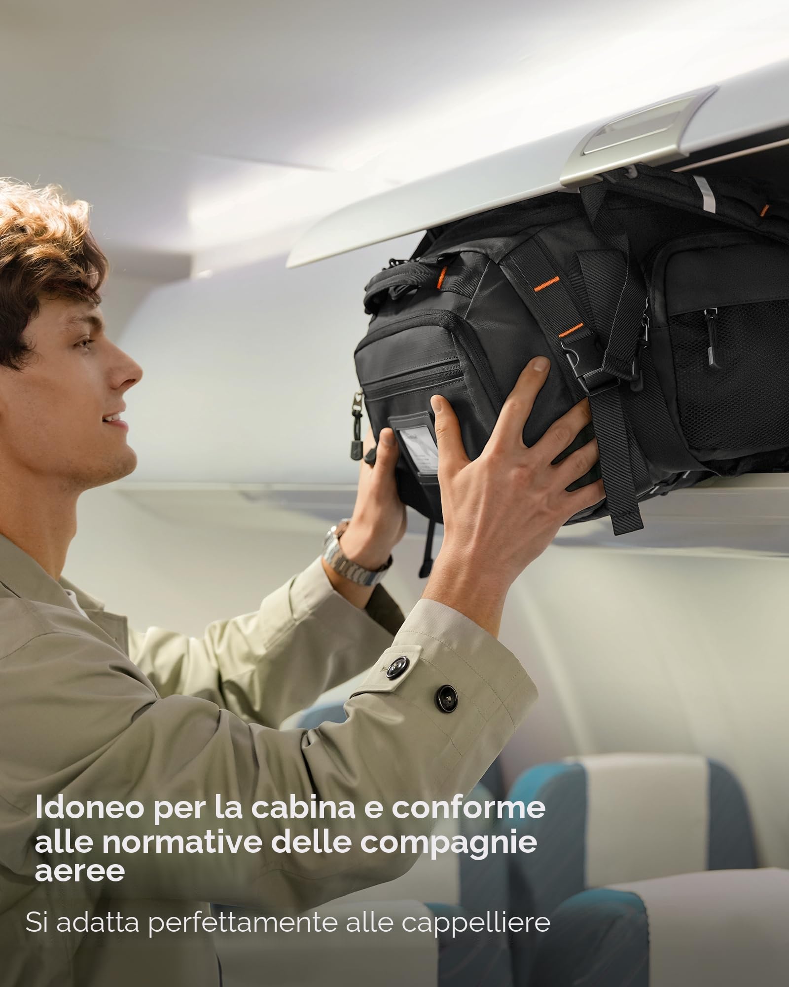 Tolaccea Borsone Palestra per Uomo e Donna 55L Grande – Zaino da Viaggio Convertibile con Scomparto Scarpe, Tasca Umida e Portatile 15,6" – Impermeabile per Sport e Viaggi (Nero)