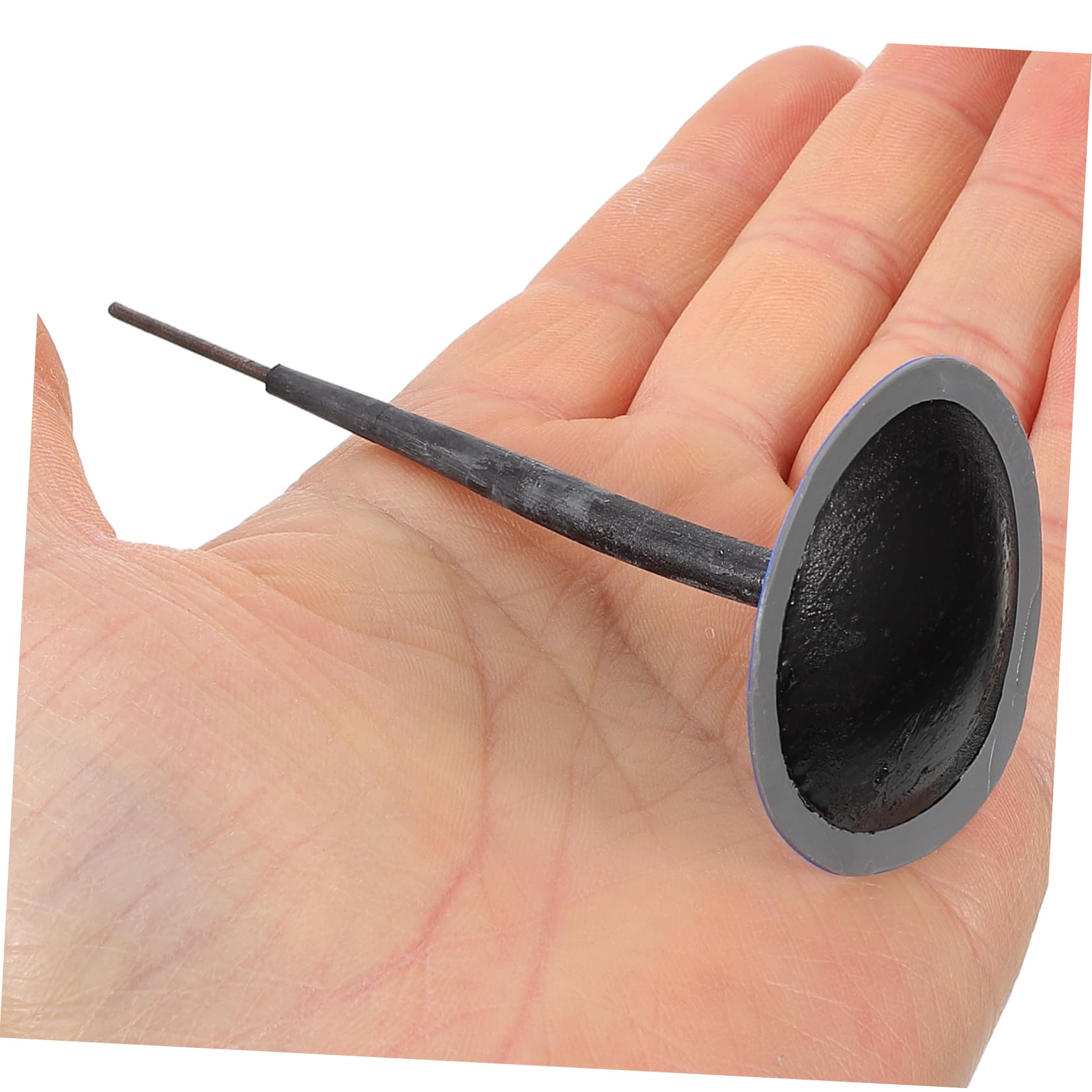 Hemobllo 24 Pezzi Tappi Riparazione Pneumatici in Gomma Nero Chiodi per Riparazione Rapida e Resistente di Pneumatici per Bicicletta Elettrica e Scooter