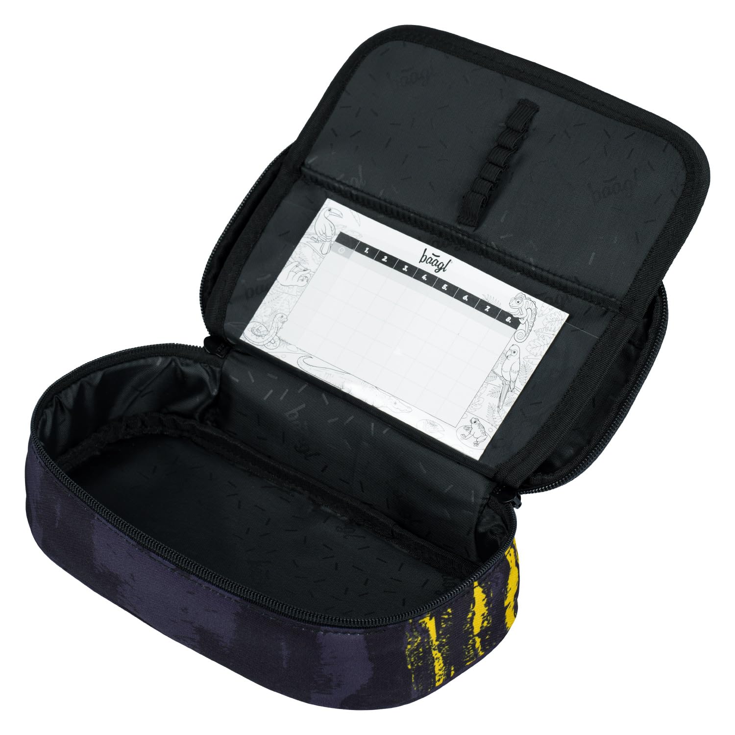 Baagl Pencil Case for Girls & Boys - School Pencil Case with 12 Pen Holders & 2 Compartments, Dune, 23 x 12 x 5 cm - Image 2