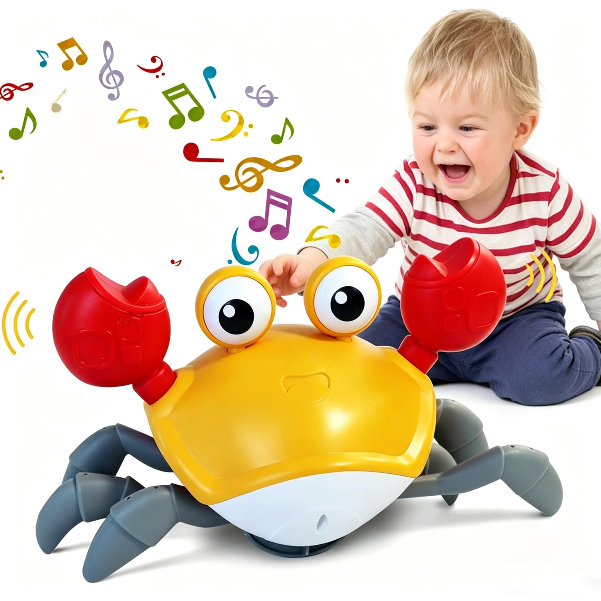 JUYEE カニ おもちゃ 子供 3歳4歳5歳 動く玩具 這うカニ 知育玩具 男…