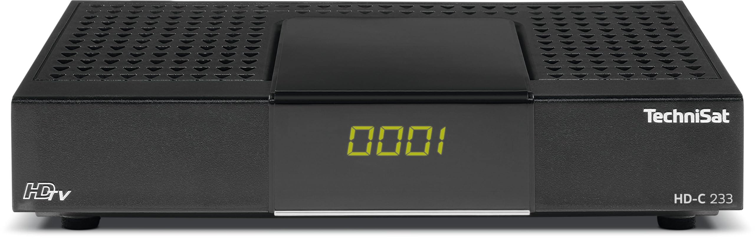 TechniSat HD-C 233 Récepteur HD pour télévision numérique par câble (HDTV, DVB-C, HDMI, SCART, USB 2.0, RF in, EPG, télécommande) Noir