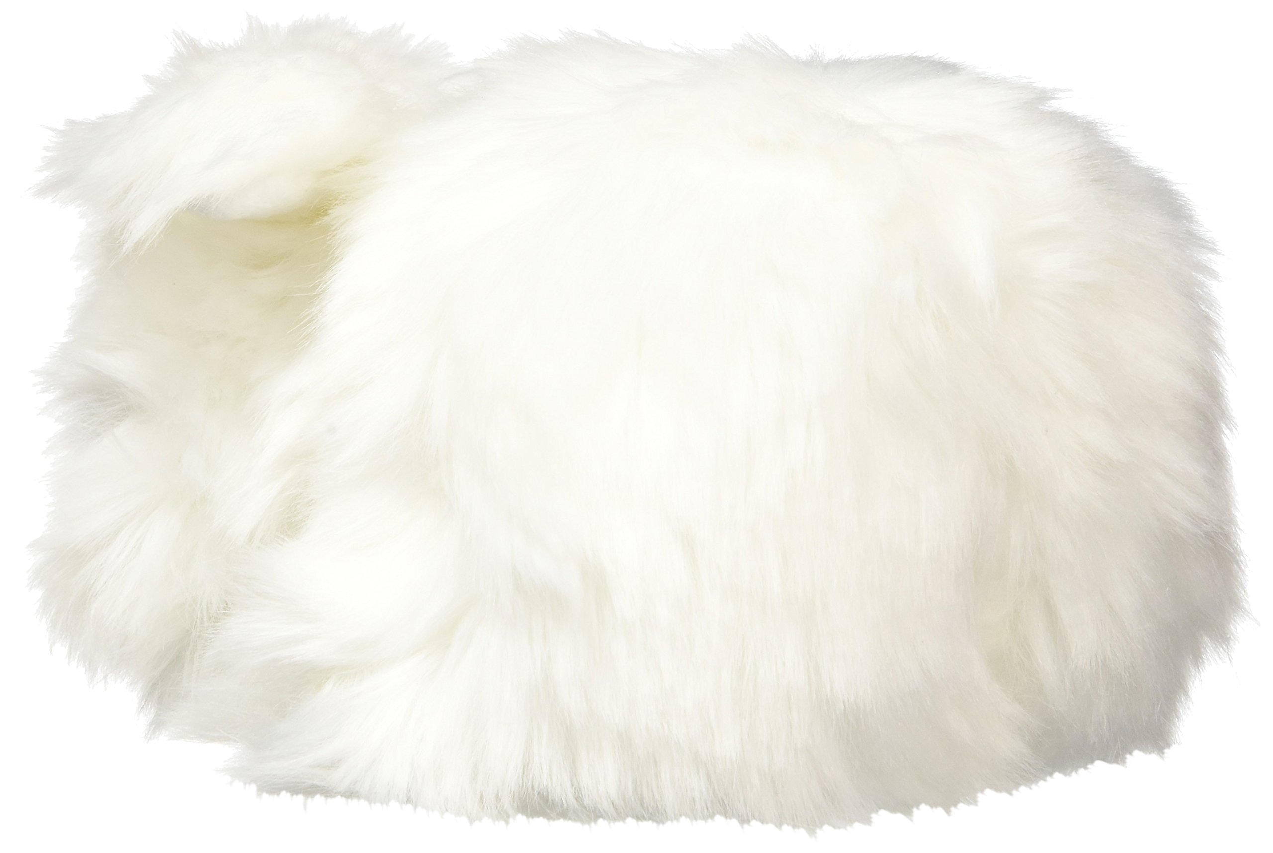 Angora rabbit leg stuffed M size White