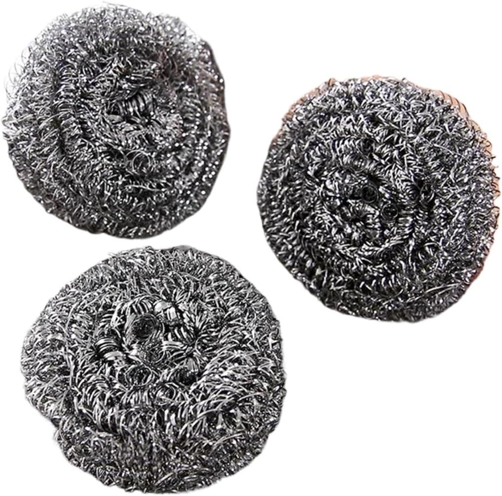 20pcs High-Zinc Wire Steel Ball Dishwashing Cleaning Equipments Steel Wool Pads Home Kitchen Utensils Supplies