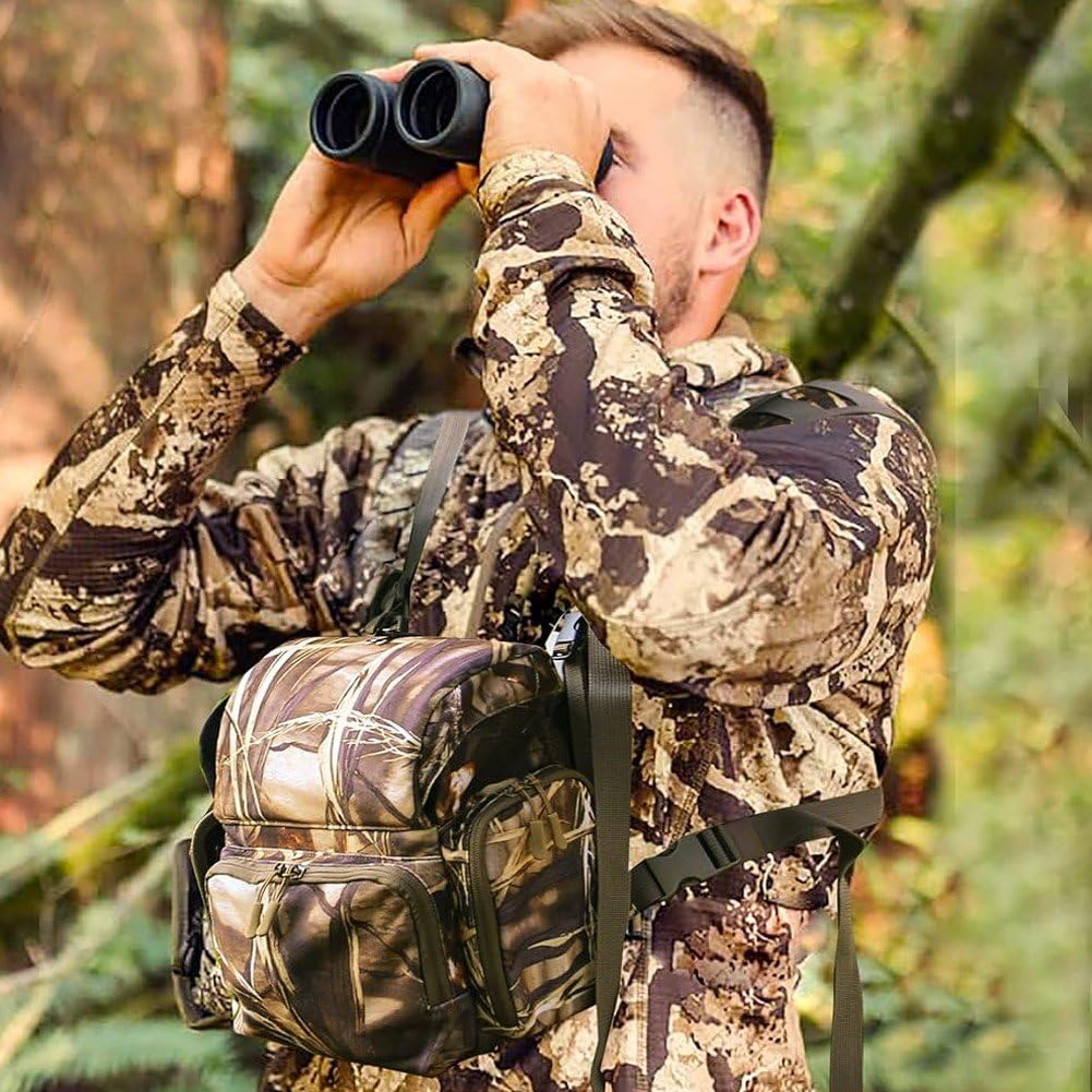 Arnés para Binoculares, Paquete De Pecho, Estuche para Binoculares con Bolsa para Telémetro, Estuche Ajustable para Binoculares, para Observación, Caza, Senderismo Y Tiro.