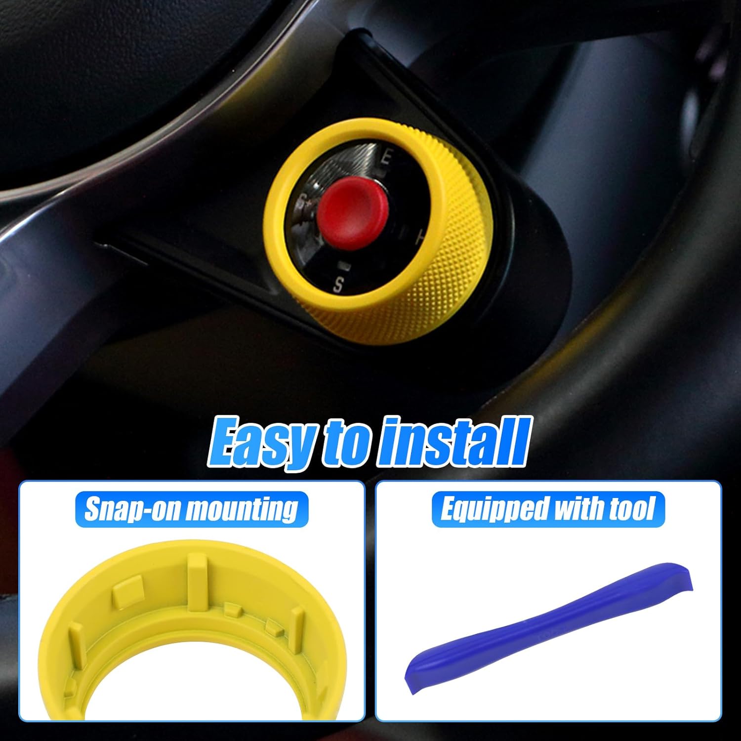 Steering Wheel Driving Mode knob Decorative Cover Compatible with Porsche Cayenne 2017-2023 Panamera 2017-2020 Macan 2017-2021 718 2016-2023 911 2017-2019 ForPorsche 9Y0 971.1 95B.1 982 991.2 - Image 6