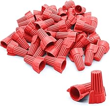 Litoexpe Winged Wire Nuts Connectors, 100pcs Portable Electrical Wire Caps, Easy Twist-on Screw Terminals（P13 Red, 22-10 AWG