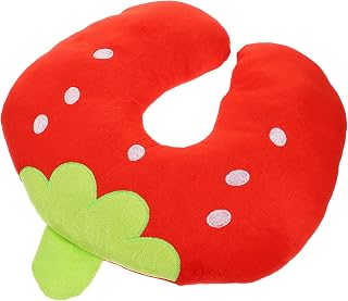 Strawberry Cervical Pillow U-Shape Travel Neck Cushion Soft Portable Napping Pillow for Office Car Airplane Use