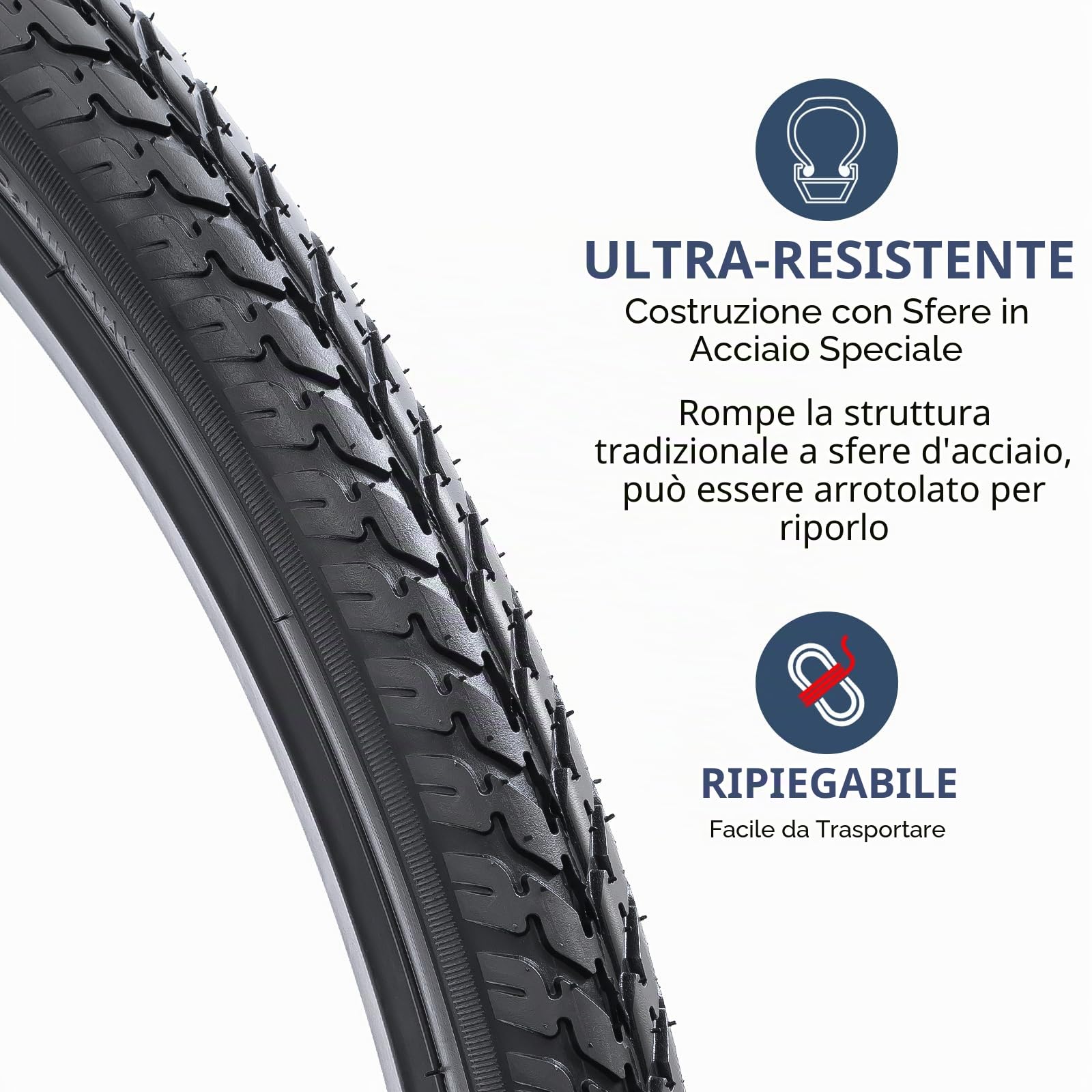YUNSCM 2 pneumatici per bici da strada da 66 cm, 26 x 1,50/40-559 e 26 pollici, con valvola Schrader per bici da strada, 26 x 1,5, 26 x 1,50, 26 x 1,50 (Y-1036)