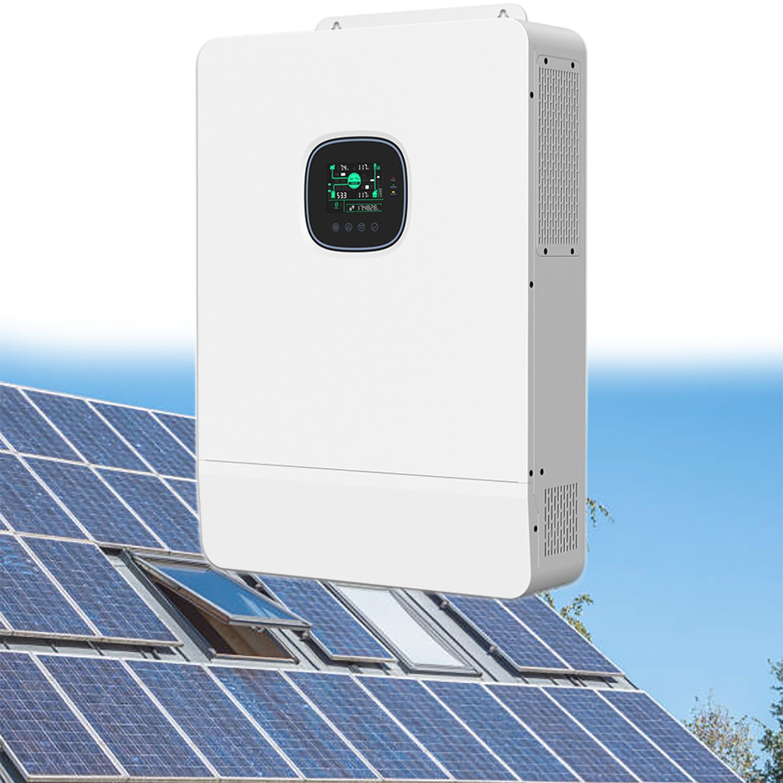 Inverter Solare da 10000 W, 48 V CC a 110 V CA, Inverter Ibrido Fuori Rete da 10 kW, Regolatore di Carica MPPT da 200 A Integrato, Inverter a Onda Sinusoidale Pura, per Batteria da 48 V