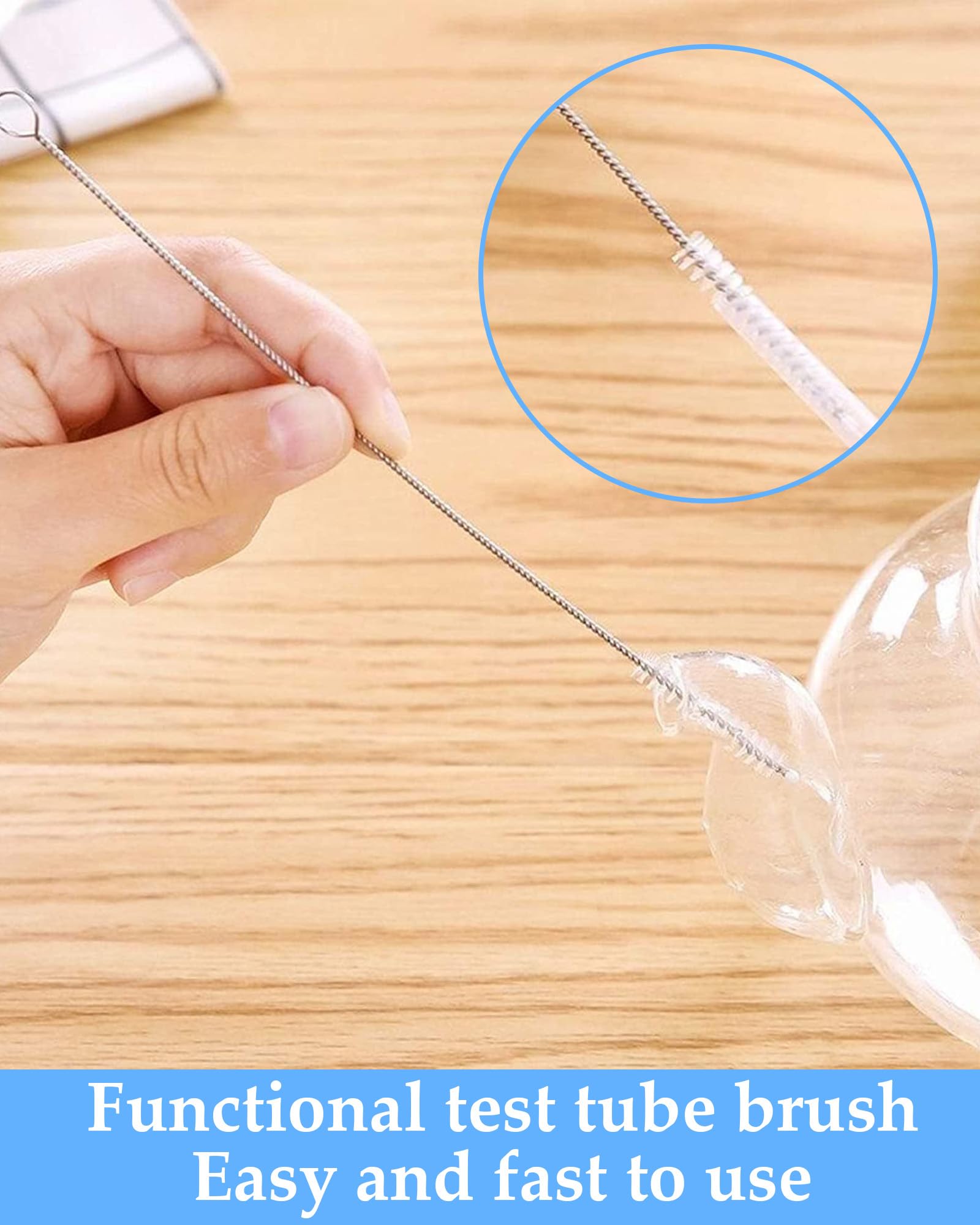 Cepillo Limpieza 2 Piezas Blanco,100 cm de Largo,Flexible y fácil de Usar,Tamaño Extralargo,Adecuado para pajitas,Mangueras,Botellas y Mangueras de Desagüe de Refrigeradores.