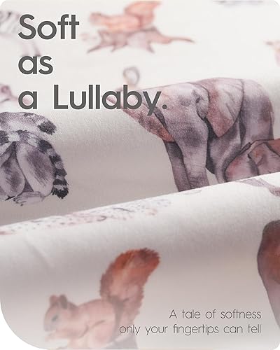 Miniatura 4 de Graco Pack and Play Sábanas bajeras  Paquete de 2 sábanas para cuna, hipoalergénicas y calmantes, tela de jersey de alta calidad, patrón de animales