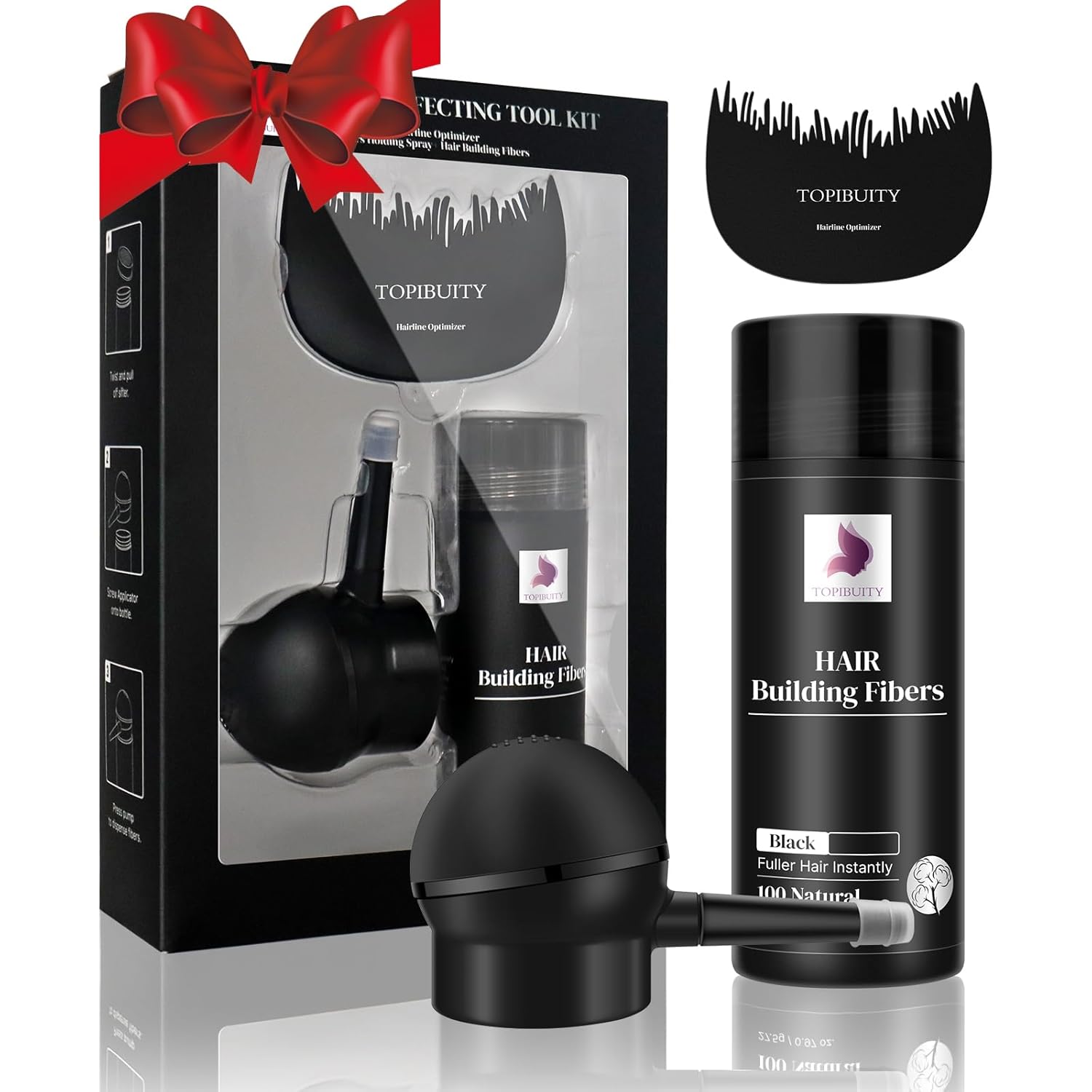 TOPIBUITY Hair Thickening Fibers & Applicator Set