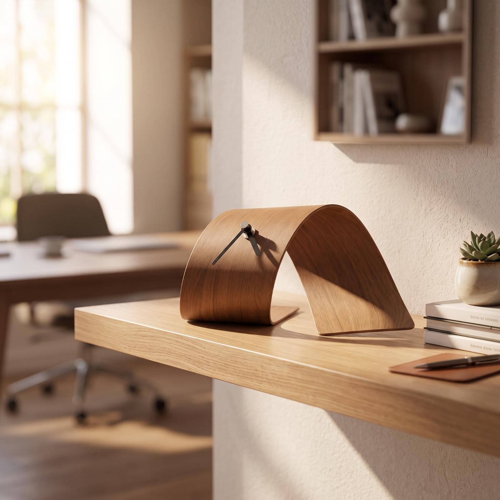 KESOTO Horloge Abstraite Bureau Compacte | Décorative, Tordé, Horloge à Poser, pr lon