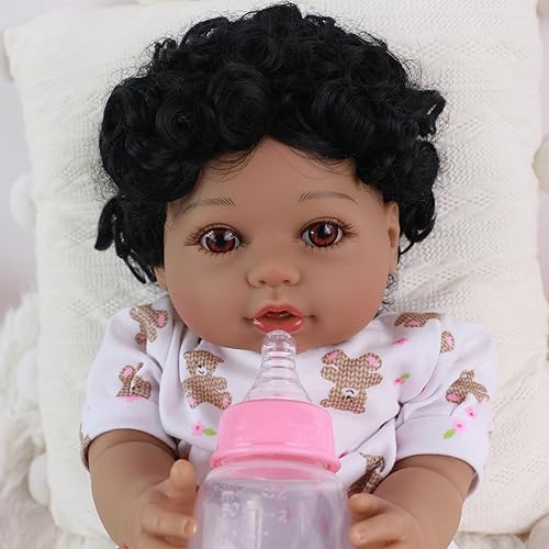 haveahug Muñecas Reborn Baby de 22 pulgadas para niña, extremidades de vinilo de silicona suave y cuerpo de tela pesada, el mejor juego de regalo de