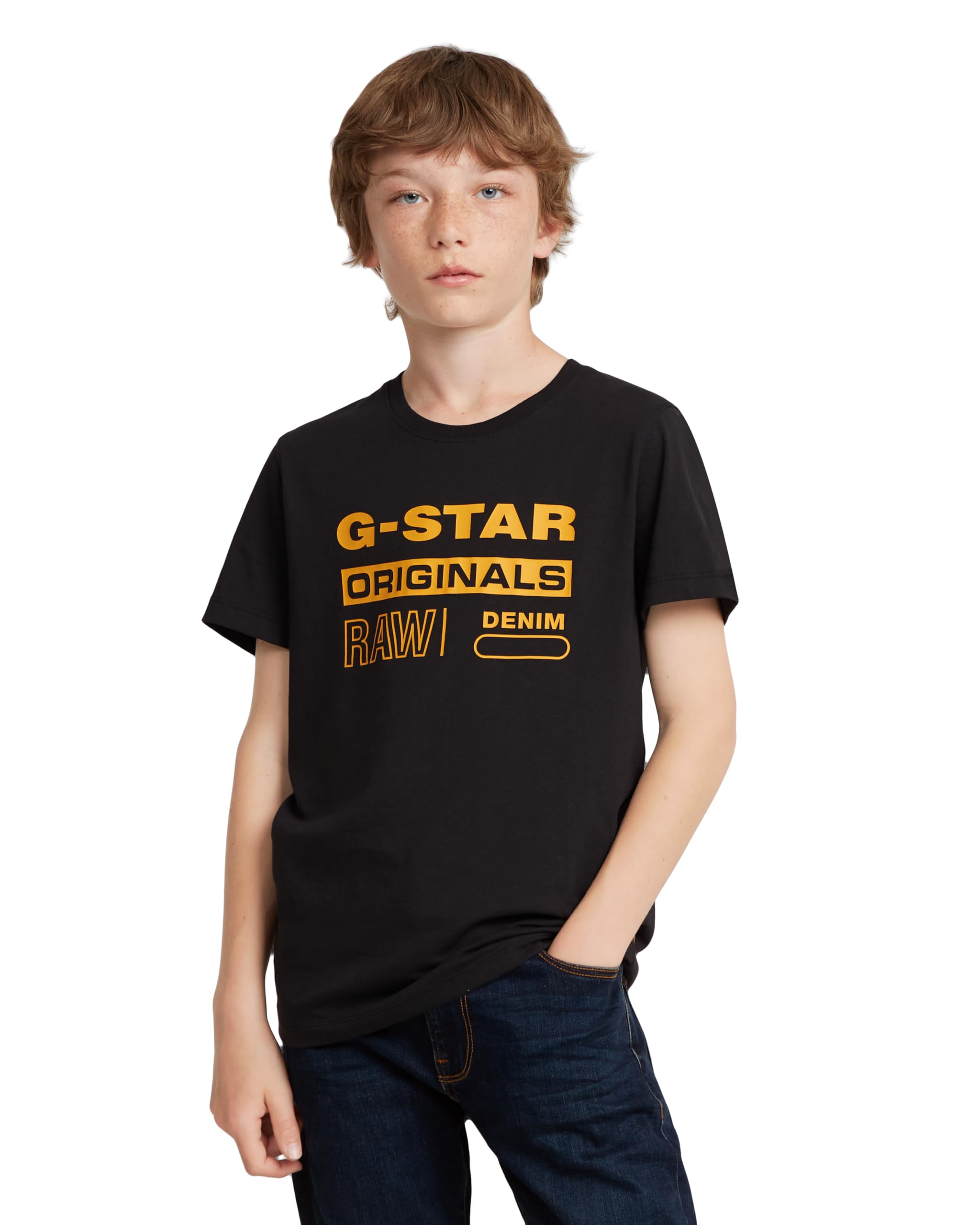 G-Star Boys Black (Dk Black D24912-01-6484) 'S Kids T-Shirt Originals, 6