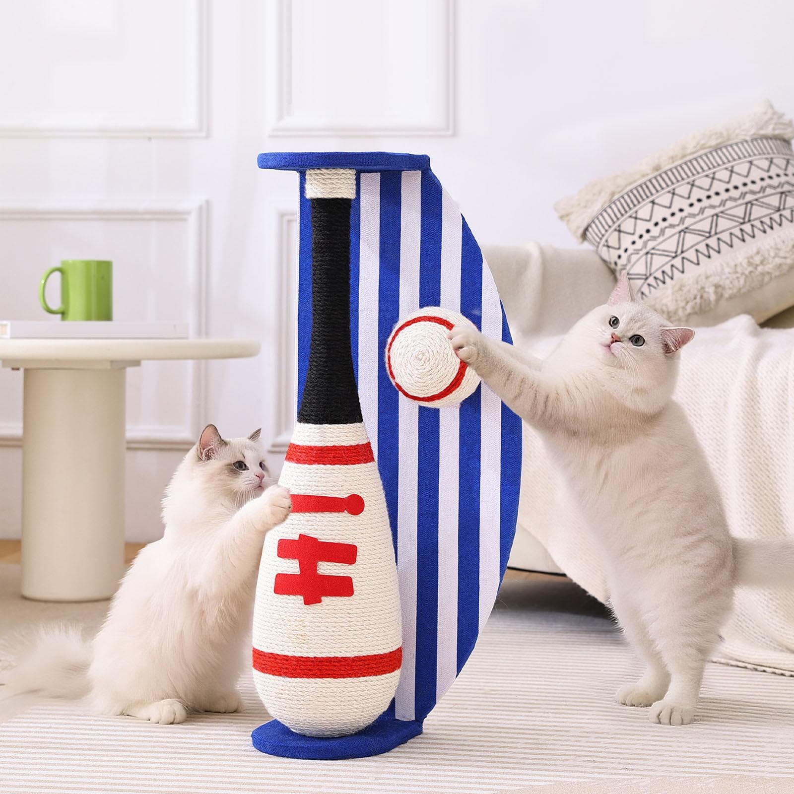 Kratzbaum für Katzen, Drehbar, Kratzspielzeug Zum Spielen, Trainieren, Klettern