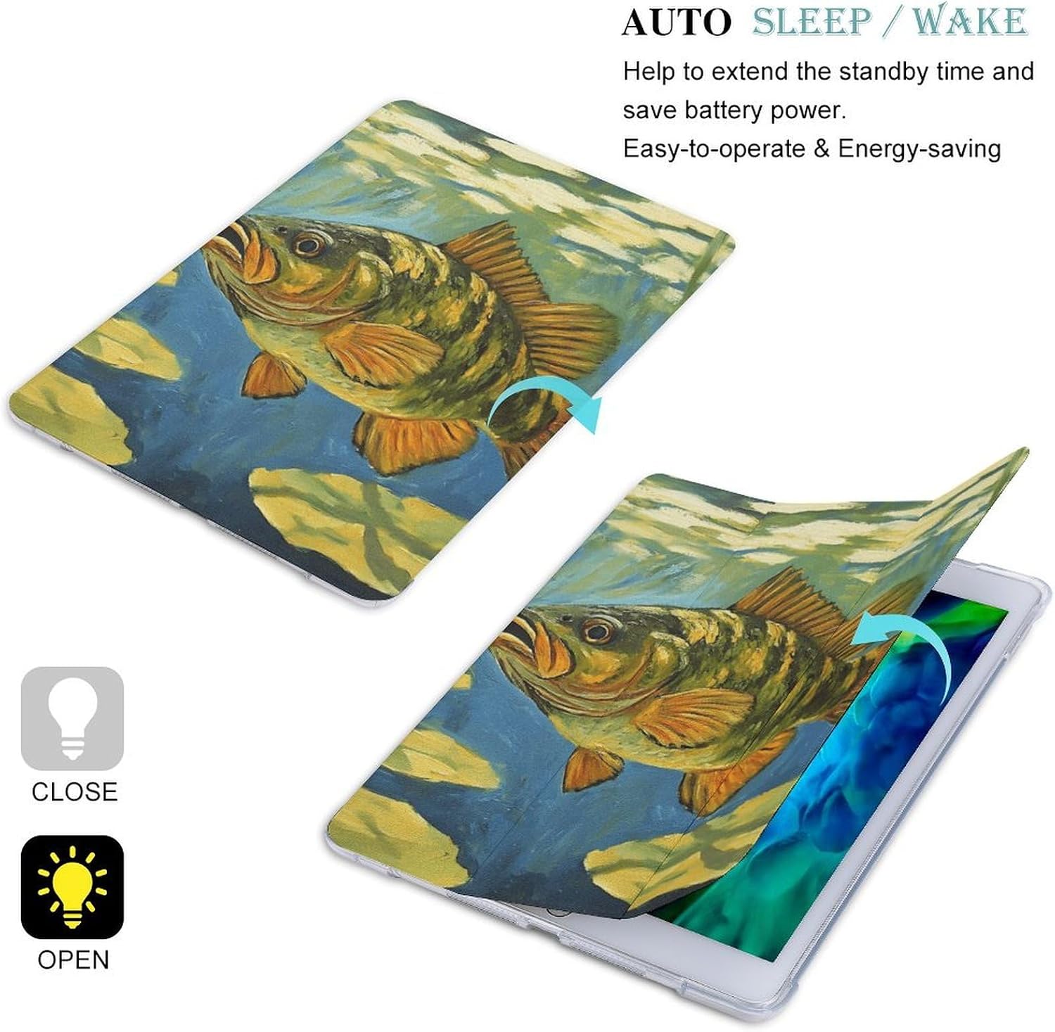 Underwater Bass Fish Case with Pencil Holder image 3