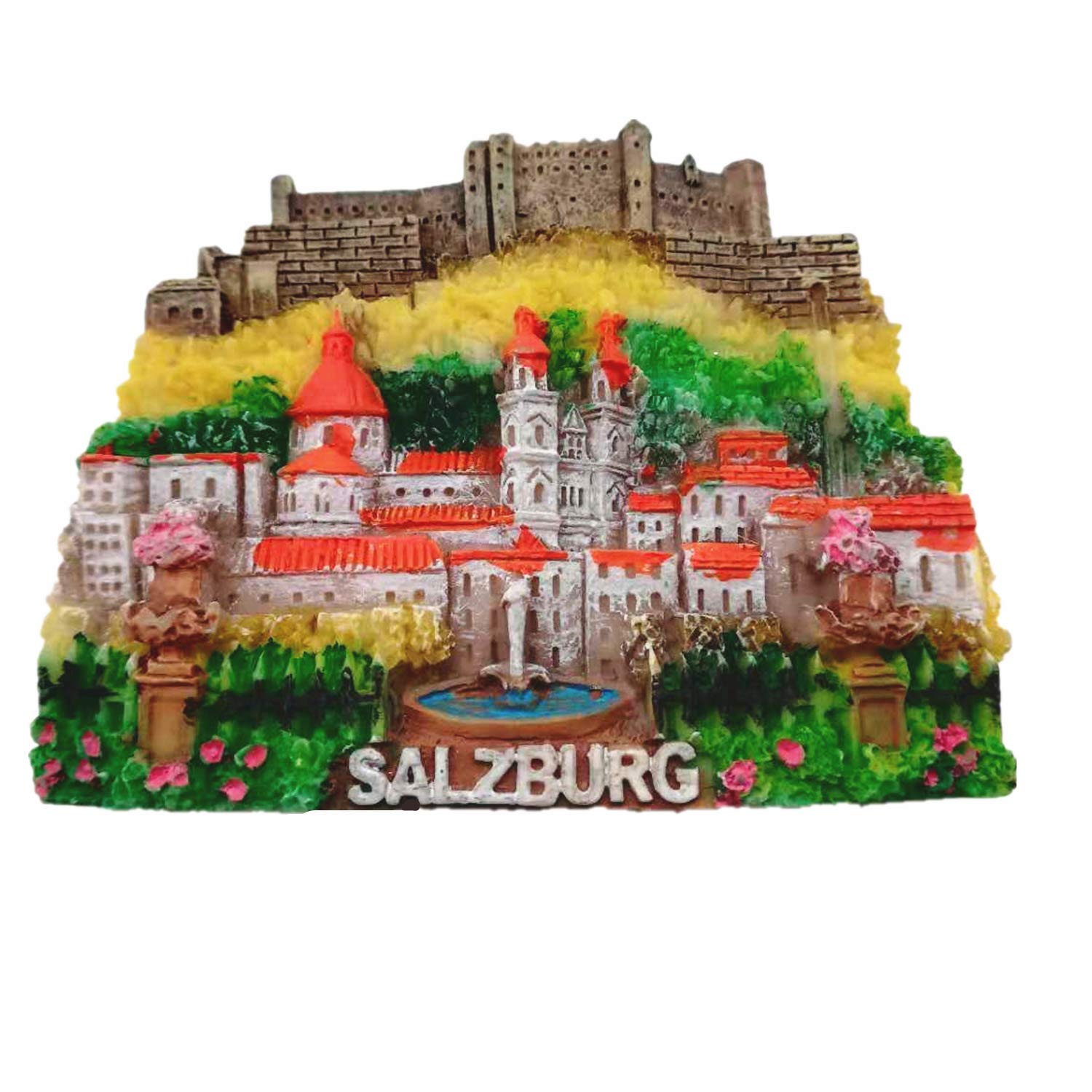 Muyu Magnet Austria 3D Salzburg Fridge Magnet，Home & Kitchen Decoration Magnetic Sticker, Salzburg Refrigerator Magnet Tourist Souvenir Gift