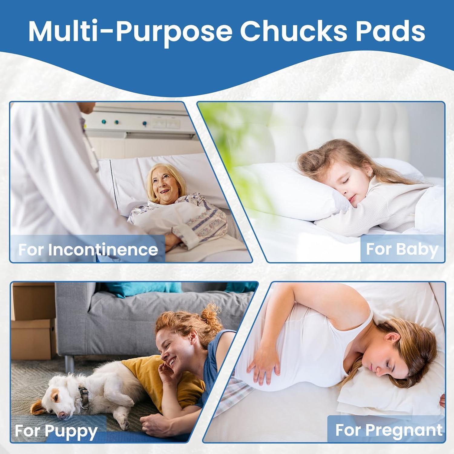 Bed Pads Disposable Adult, Bearals Chucks Pads Disposable Adult, Disposable Bed Pads for Adults, Disposable Underpads, Incontinence Bed Pads for Kids, Adults & Elderly, 23x36 Inch (30 Count) - Image 6