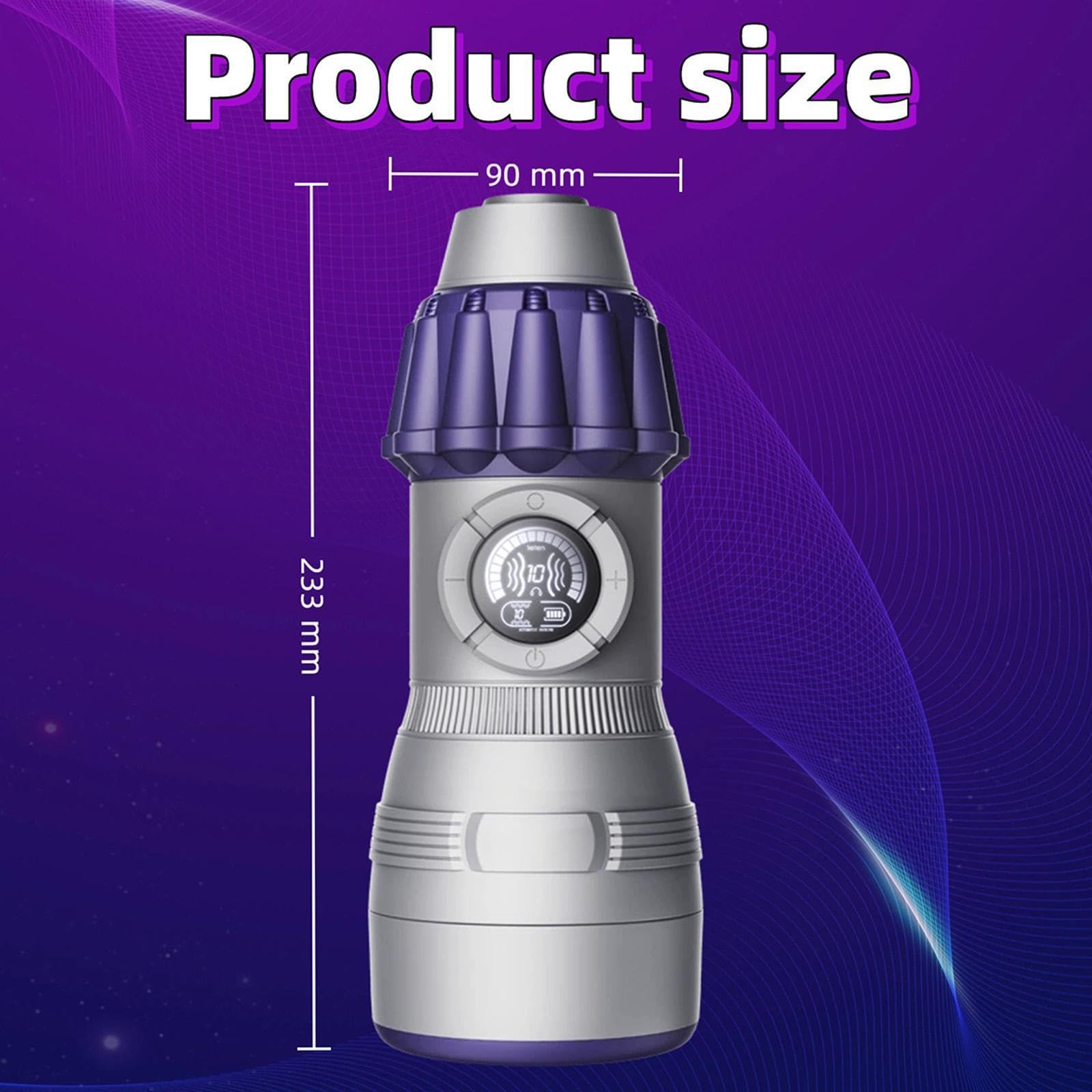 Elektrischer Masturbator Cup mit 10 Saugmodus 10 Vibrationsmodi Sex Spielzeug für die Männer Automatische Masturbieren mit 3D Silikon Vagina, Penis Stimulator