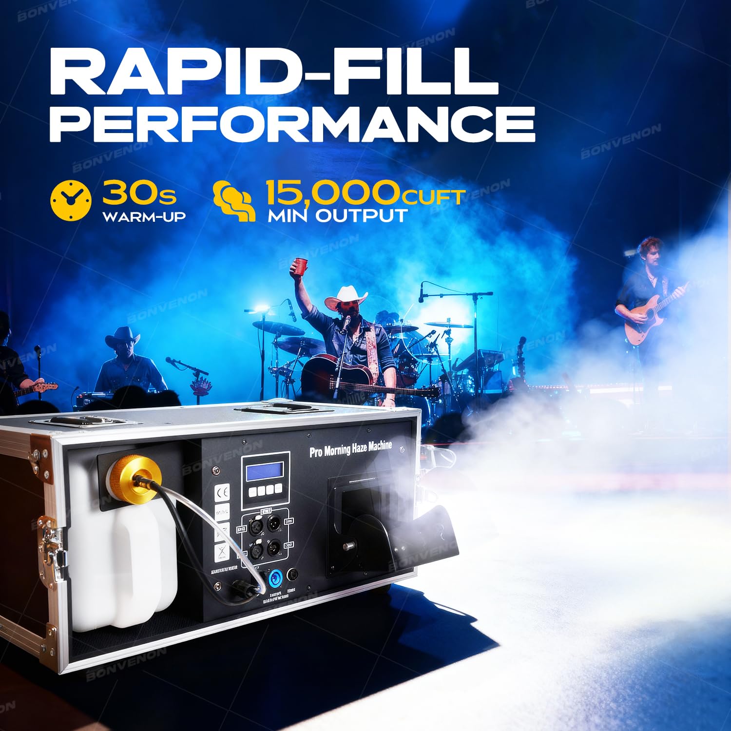 Fog Machine, 1200 W Fogger programmierbar mit DMX und Fernbedienung, 5 l Tankinhalt, und Nebelmaschine ist geräuschärmer für DJ Disco Party Hochzeit Halloween Weihnachten