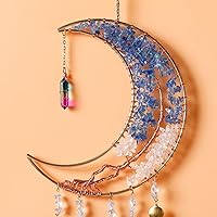 Vista 4 de Atrapasueños de piedras preciosas de ágata con 7 chakras, árbol de la vida, atrapasueños con piedras de cristal, decoración de pared hecha a mano