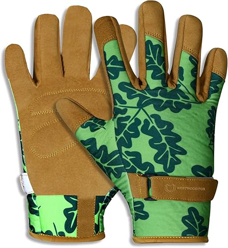WESTWOOD FOX Guantes de jardinería para mujer, guantes de seguridad, guantes de utilidad para jardín, repelentes al agua, guantes de trabajo de