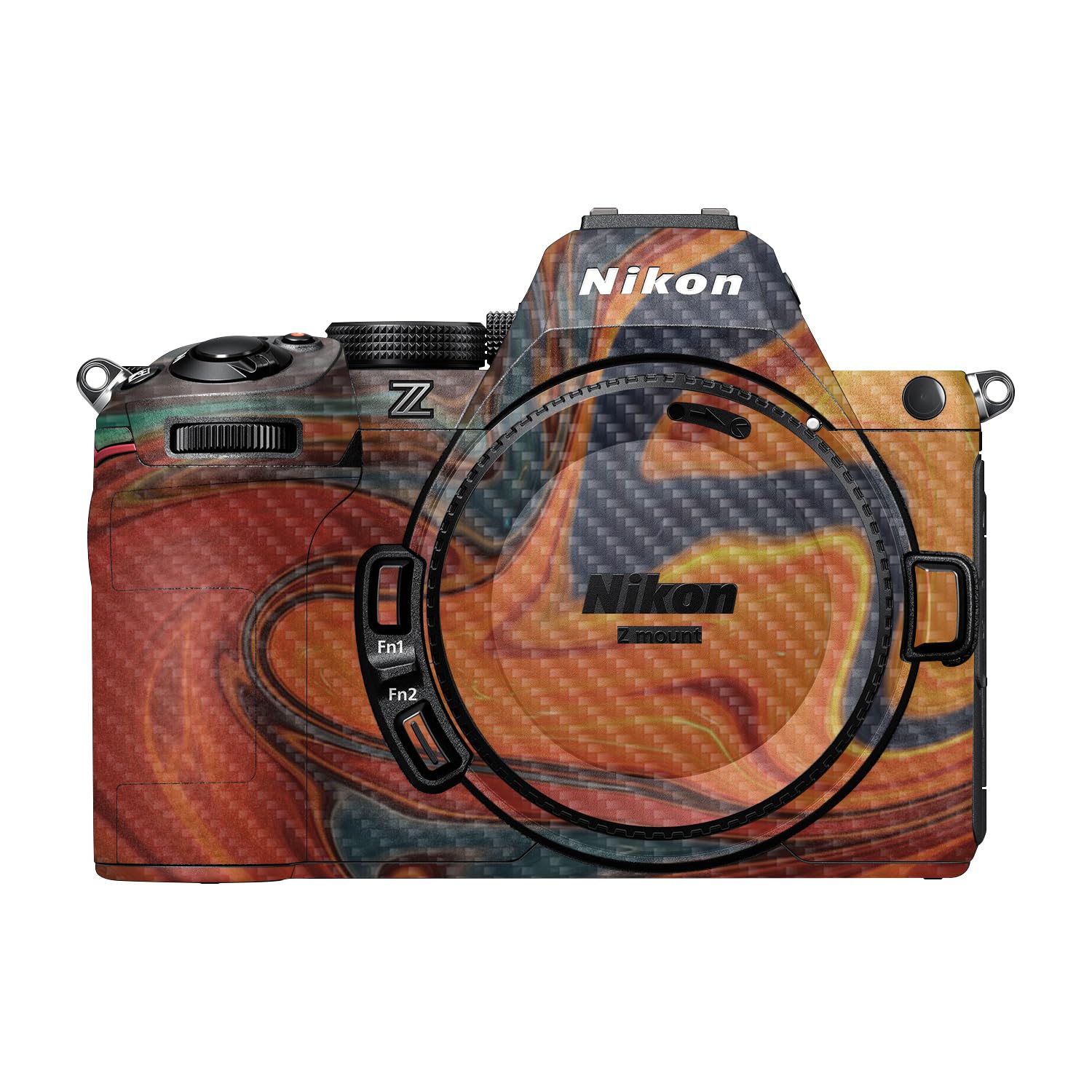 Carbon Fiber Camera Skin Compatible with Nikon Z5 II (2025) - Lava Water - Premium 3M Vinyl Protective Wrap Decal Cover - Easy to Apply | Crafted in the USA by MightySkins