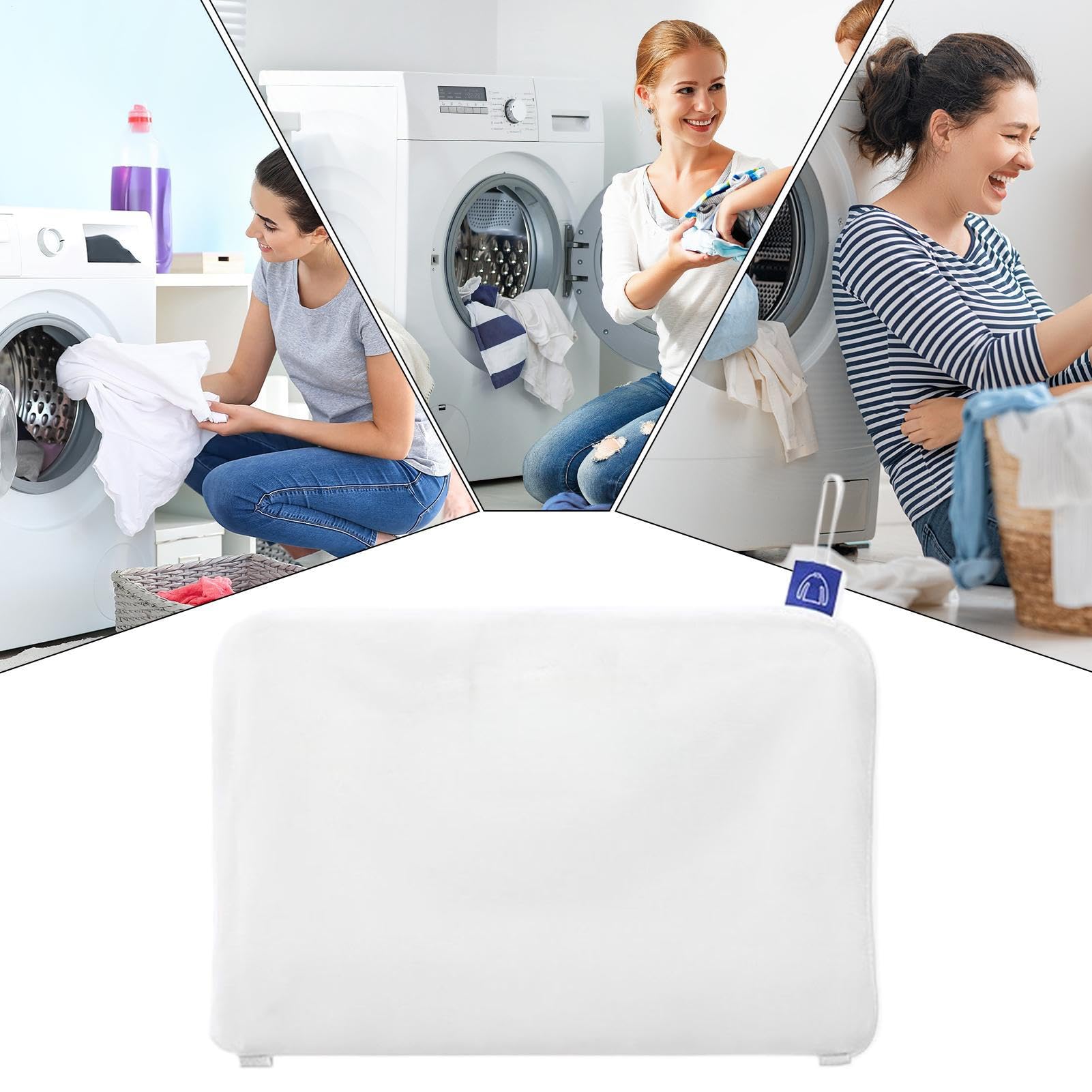 Wäschesack 51x36 cm Hochdurchlässig Mit Tragegriffen | Verformungsbeständiger Wäschesack aus Stoff Für Wolle Baumwolle Kleidung Waschmaschine Zuhause Wohnung Studentenwohnheim