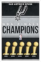 Vista 12 de Trends International NBA San Antonio Spurs - Póster de pared de Champions 23, 34 pulgadas de largo x 22.4 W, versión premium sin marco
