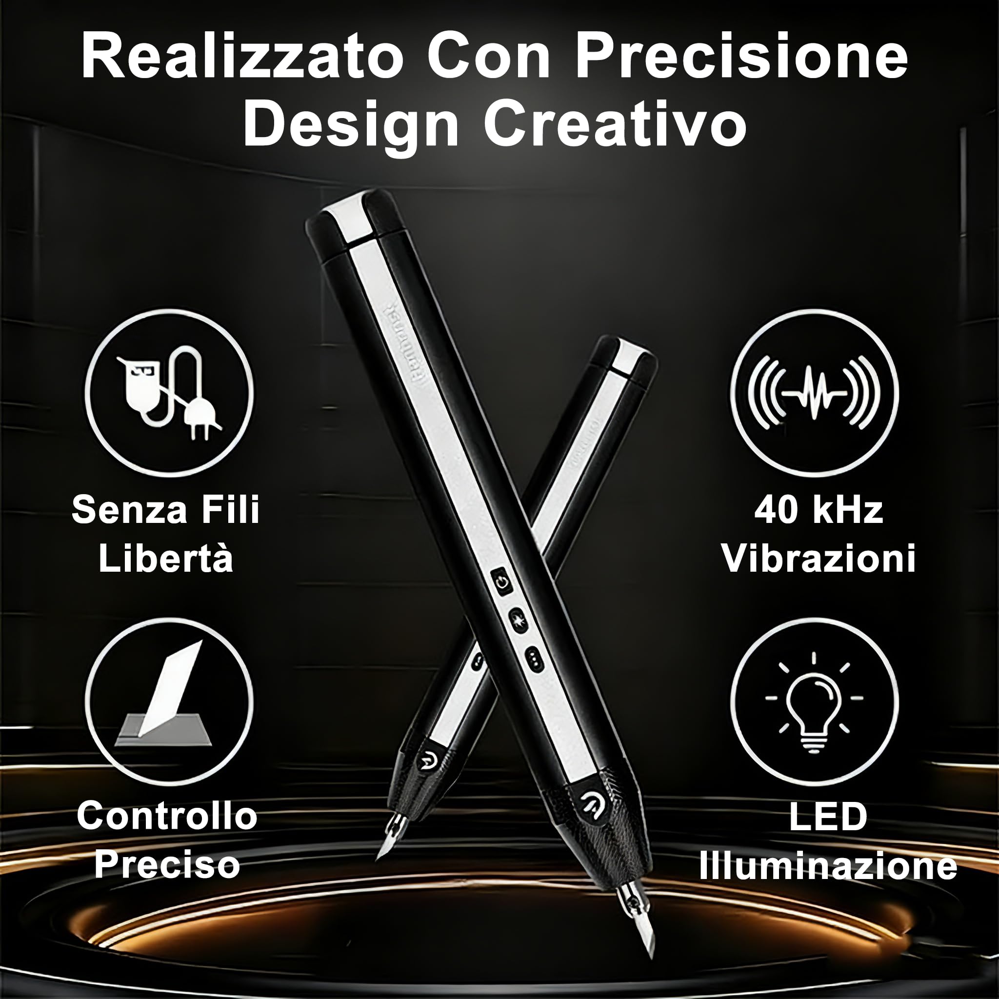 Hanboost C1 - Kit professionale senza fili ad ultrasuoni, multi-materiale, compatibile per progetti fai da te