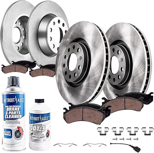 Miniatura 41 de Detroit Axle - Kit de frenos para 2005-2010 Scion TC Rotores de freno de disco delantero y trasero pastillas de freno de cerámica con hardware 2006