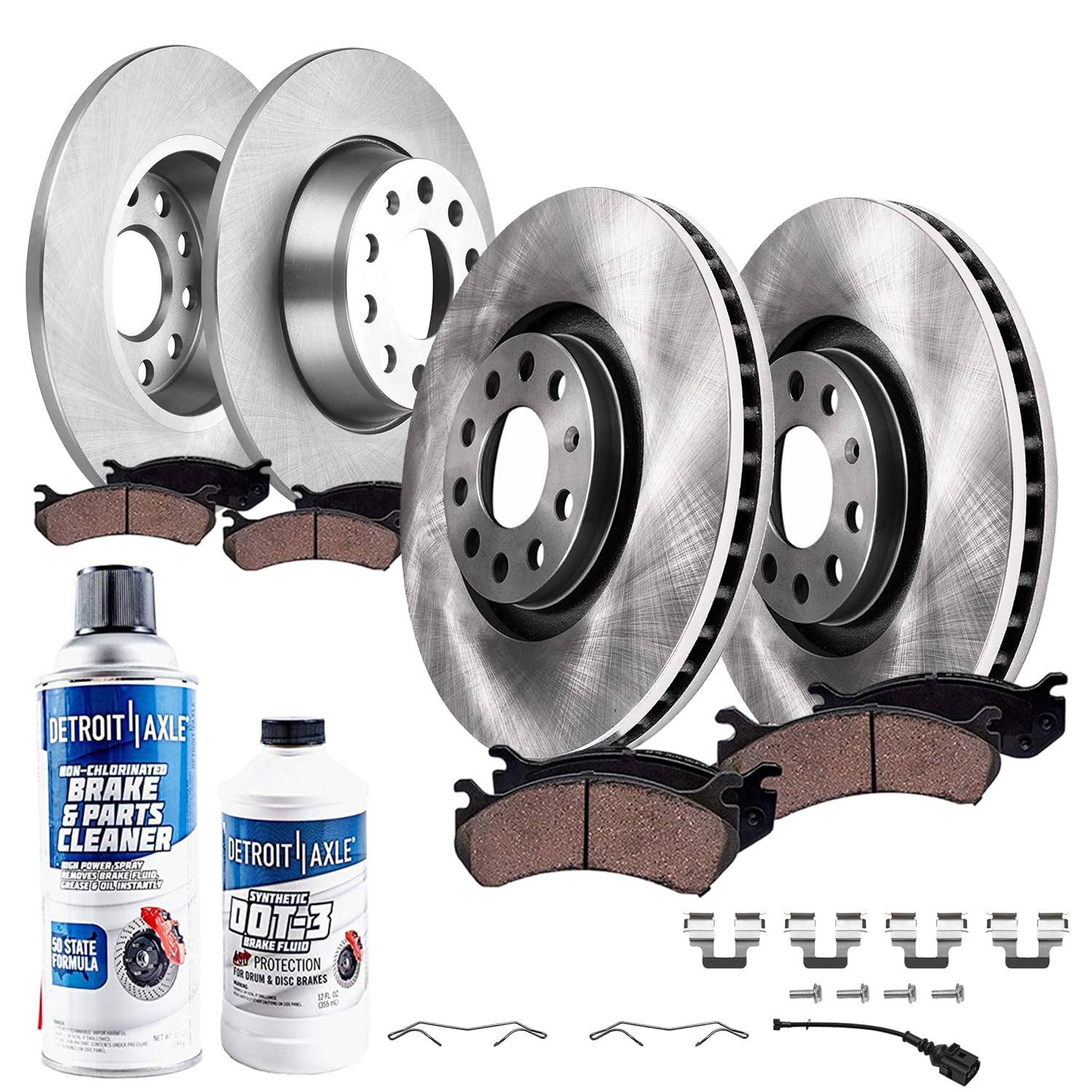Detroit Axle - Brake Kit for Volkswagen Jetta Eos CC Audi A3 Quattro