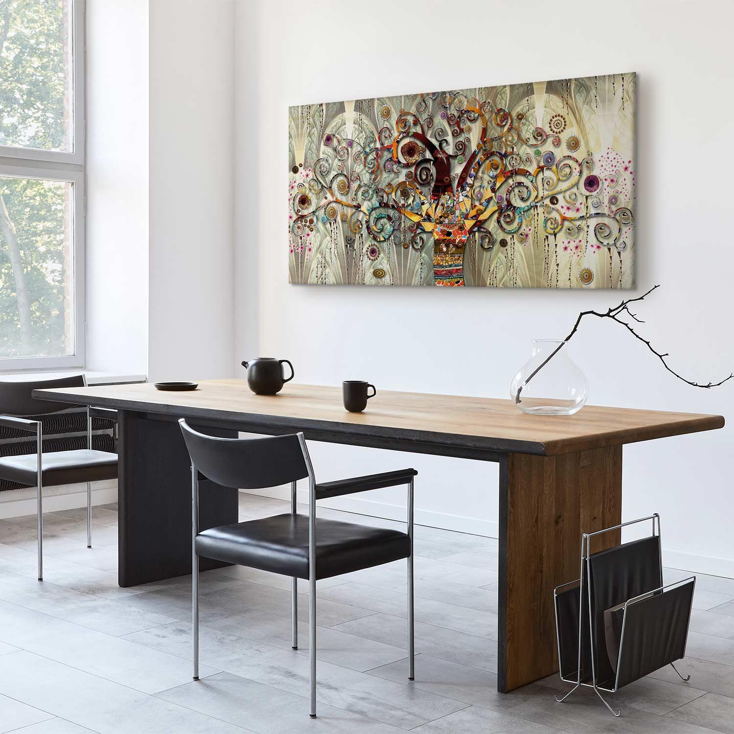 murando - Quadro Gustav Klimt 140x70 cm - 1 pezzo Stampa su Tela XXL Quadri Moderni Murale Moderno Grafica Decorazioni da Parete per il Soggiorno L'albero Della Vita Riproduzione l-A-0033-b-a