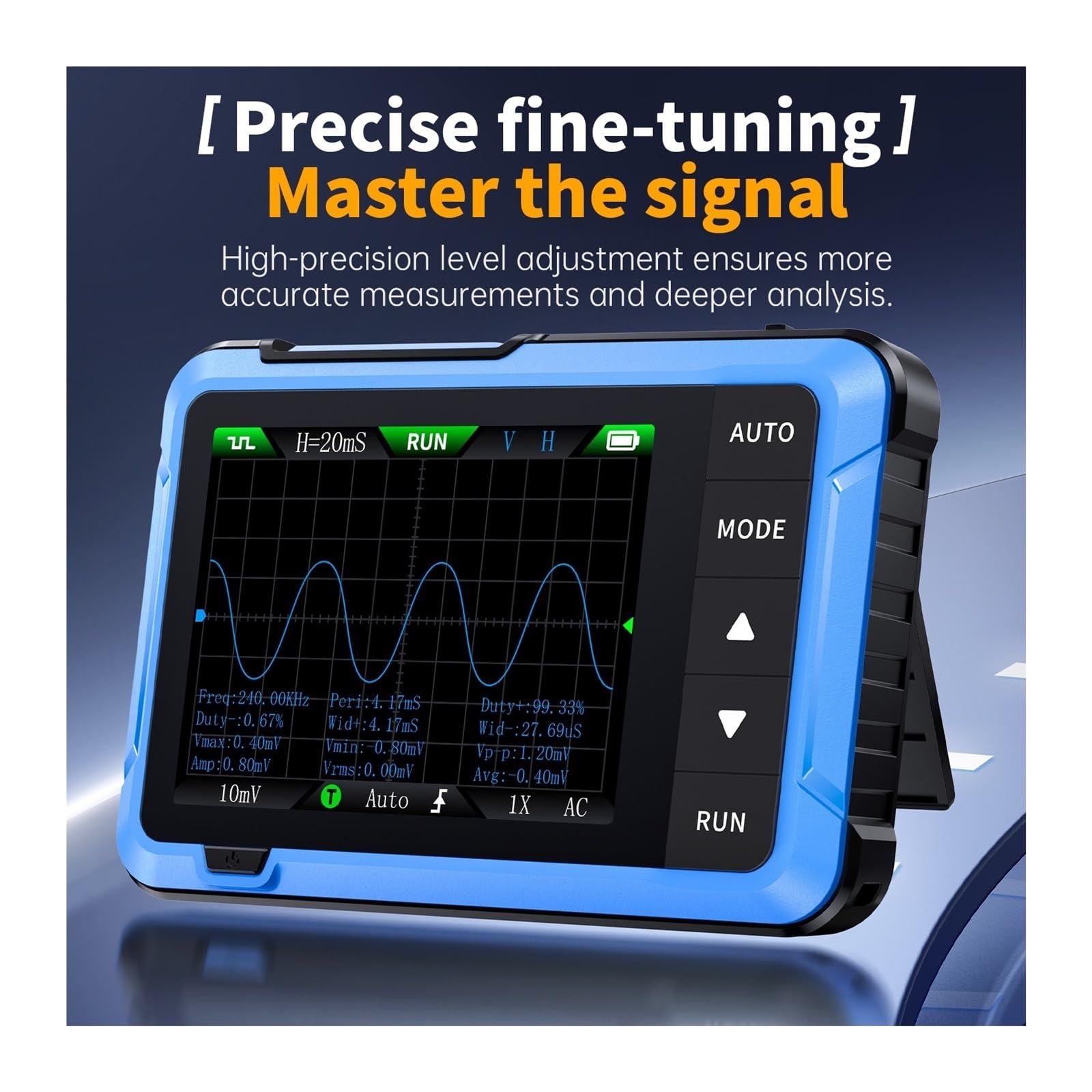 Osciloscopio digital, mini portátil de mano 2 en 1 48 MS/s 10 MHz de ancho de banda herramienta de reparación electrónica, DSO510 DSO152 DSO153(DSO152)