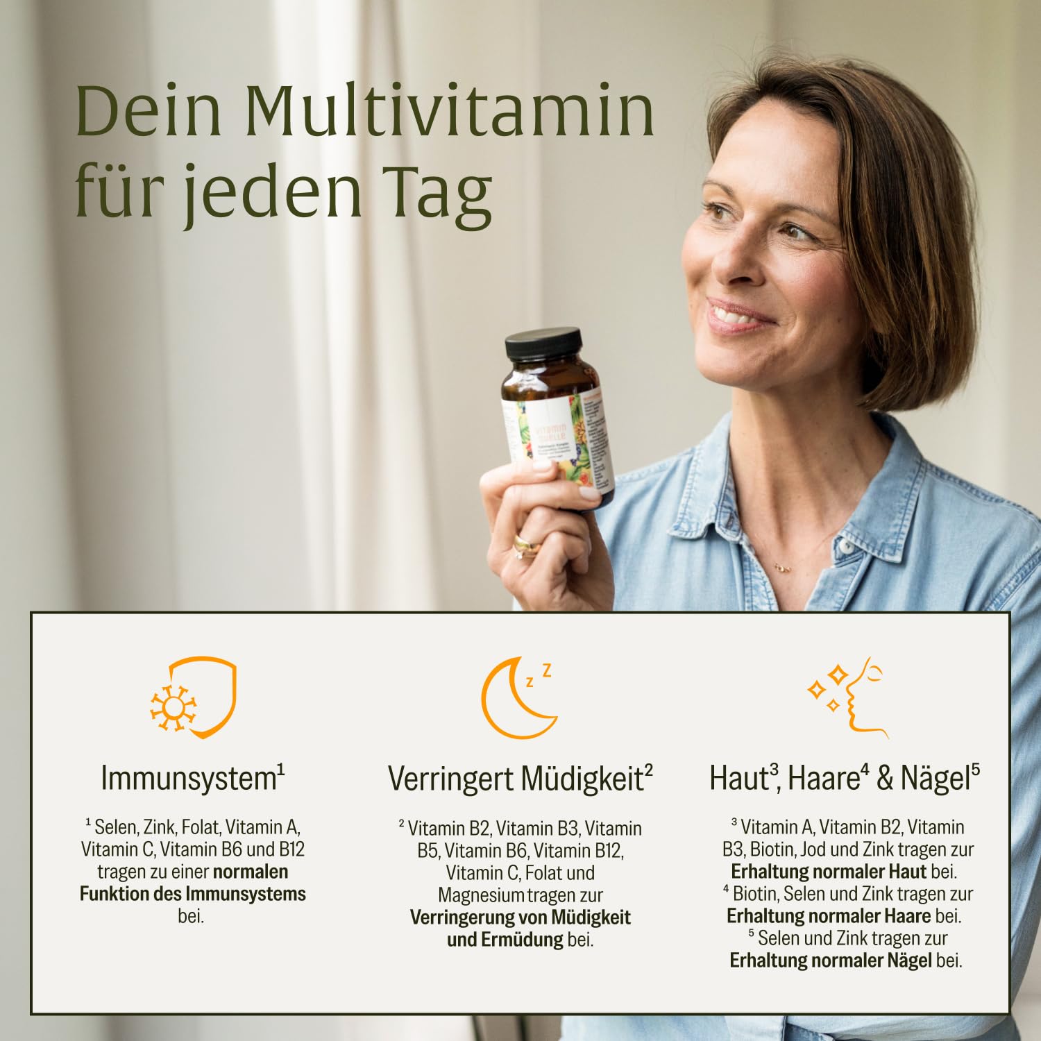 NATURTREU® All in One Multivitamin & Mineralien Komplex - 35 wertvolle A-Z Vitamine und Mineralstoffe - Multi Vitamin Kapseln hochdosiert - Vegan und ohne unnötige Zusatzstoffe