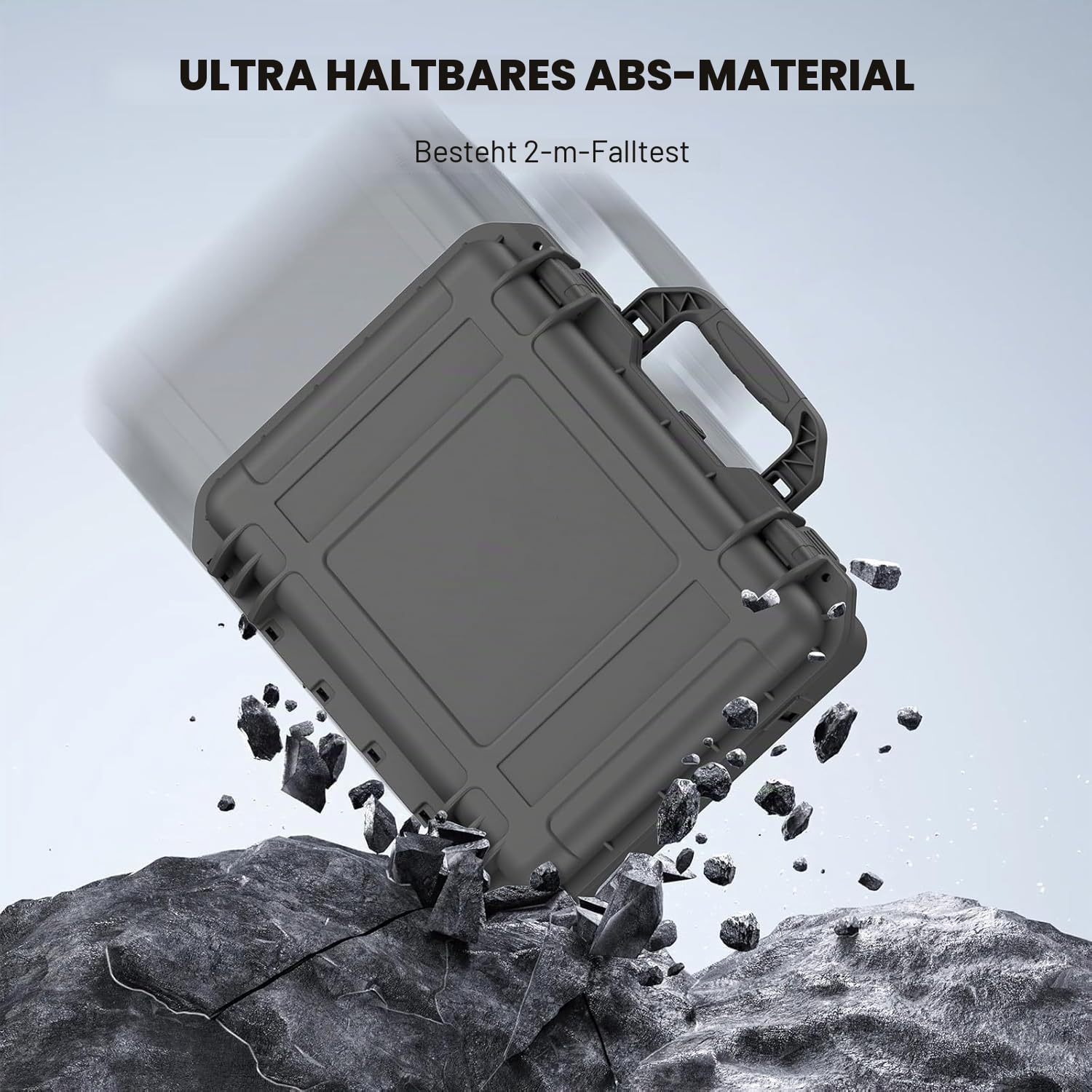 Starlink Mini Case - Starlink Mini Zubehör Wasserdichter tragbarer schützender Hartschalenkoffer für Reisen aus PP mit vorgeschnittenem Schaumstoff für Starlink Dishy (Grau)