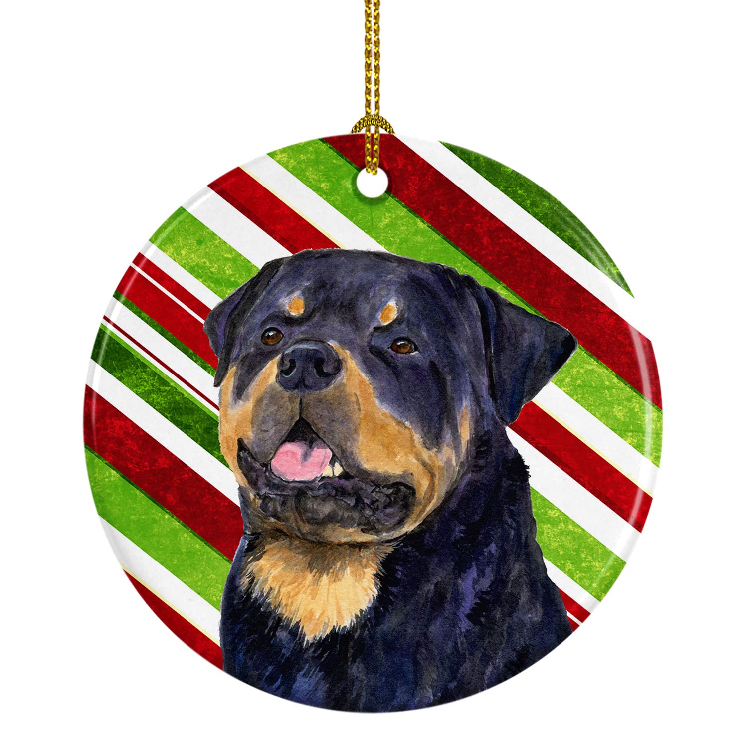 Décoration de Noël Rottweiler solide qui ne ternit pas en céramique durable