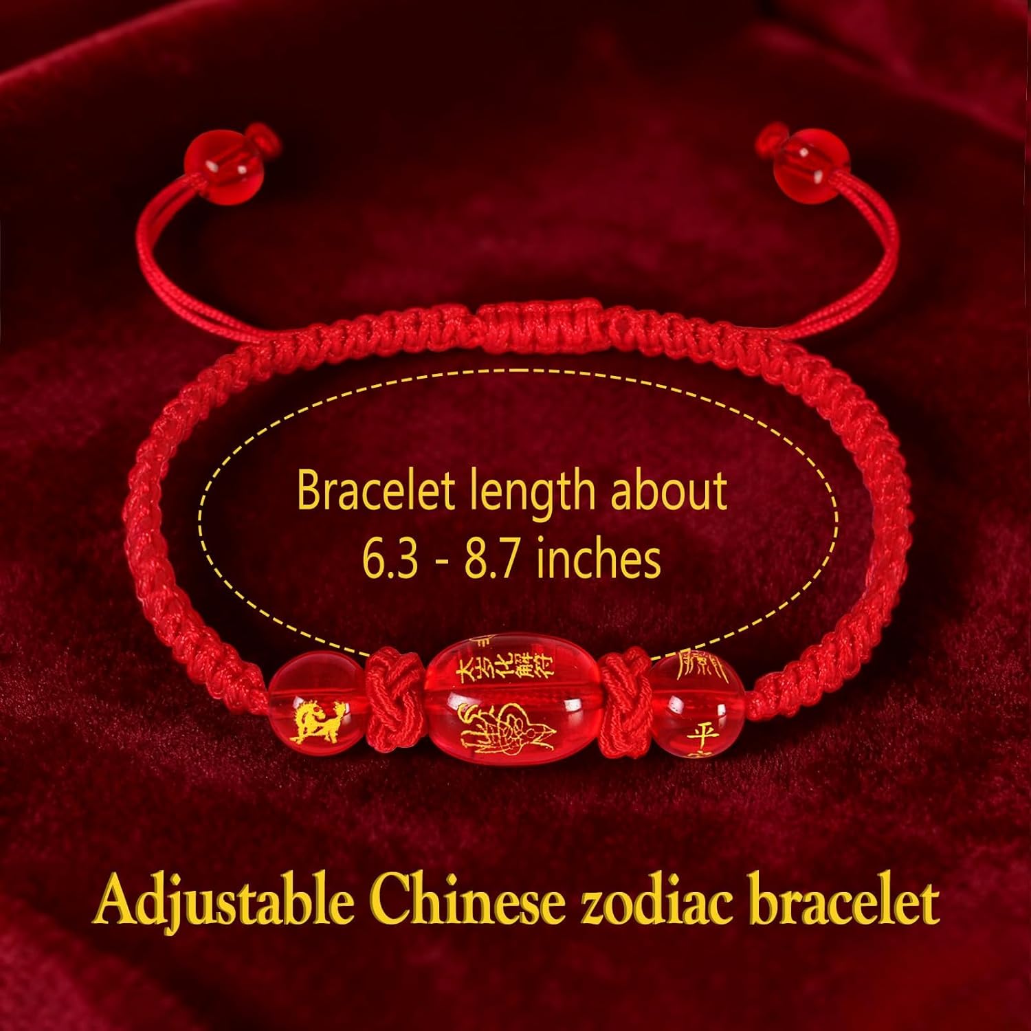 6 Set 2026 Chinese New Year of Horse Bracelets with Lucky Bags, Red Adjustable Lunar New Year String Horse Charm Bracelet, Chinese Zodiac Animal Braided Rope Corded Jewelry Gifts for Women Men - Image 2