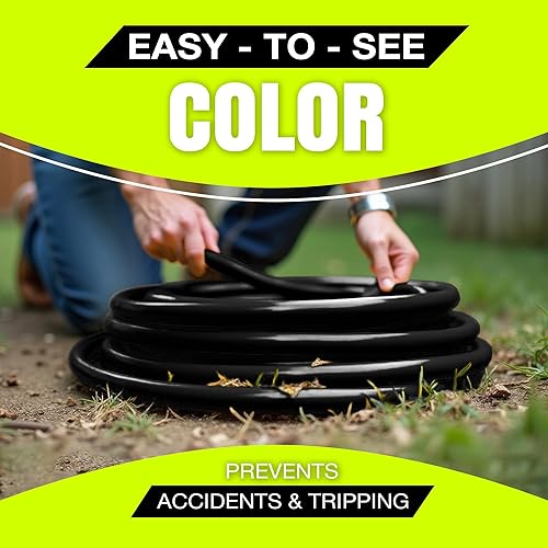 Miniatura 5 de LifeSupplyUSA - Cable de extensión eléctrico de 6 pies para exteriores e interiores, impermeable, SJTW de 3 puntas, calibre 14, 15 amperios, 125